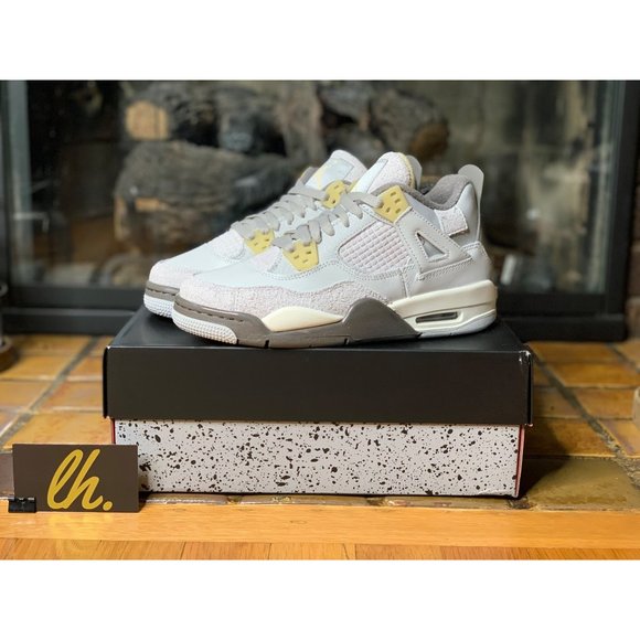 Size 5y/6.5w Air Jordan 4 Retro “Craft Photon Dust” Athletic Sneakers DV2262-021 - Picture 2 of 9